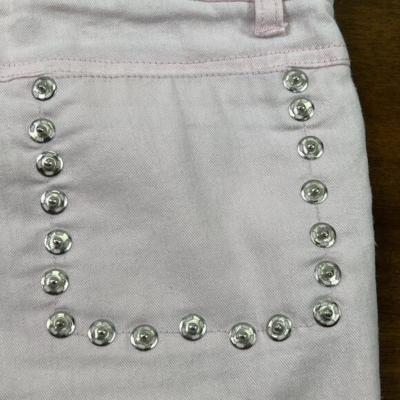True People New York Pink Studded Capri Jeans Size 1 Juniors - Picture 4 of 14